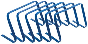 Precision Flat Hurdles Set (Set of 6) Blue 12" - Picture 1 of 1