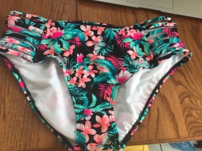 Bikini Bongo Mujer Pestaña Lateral Parte Inferior Estampado Palma Talla M Negro Envío N 24h Foto 1 de 4