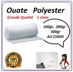 Ouate polyester blanche poids au choix 100,200,500g/m2 l150cm PROMOTION - Foto 1 di 4