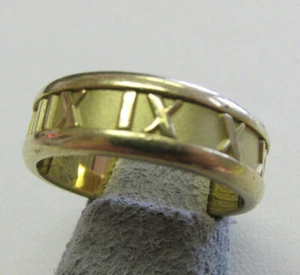 Authentic 1995 Tiffany & Company 7 mm Atlas Ring 18k Gold Size 9 MAKE OFFER - Picture 1 of 8