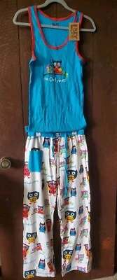 Conjunto de pijama, camiseta sin mangas y pantalones para mujer Lazy One "I'm Owl Yours" - XL/XS Foto 1 de 4
