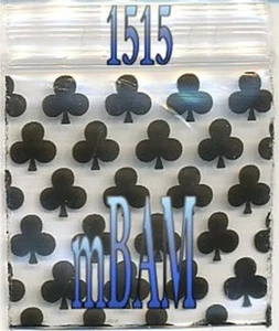 Paquete de 100 BOLSAS DE POLIETILENO NEGRO CLUBES 1515 Apple con cremallera 1.5X1.5" mini bolsas de polietileno - Imagen 1 de 12