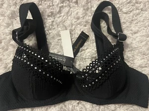 BNWT The Sunseeker ANN SUMMERS Bikini Top Black 32A 32 A Holiday Beach Spa - Picture 1 of 3