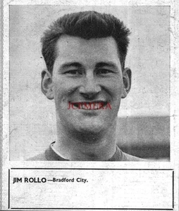 JIM ROLLO Bradford City F.C. Small Vintage 1965 Magazin Fotodruck E08/45 - Bild 1 von 1
