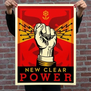 Obey Shepard Fairey 'New Clear Power' Signed LE XXX/350 - Picture 1 of 1