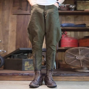 Vintage Riding Breeches Herren Army Green Baumwolle Reithose Bundhose Freizeit - Bild 1 von 23
