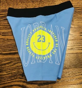 ✅ $28 Michael Air Jordan Brand Nike Girls Baby Blue Shorts L (12/13) Stretch 💯 - Picture 1 of 9