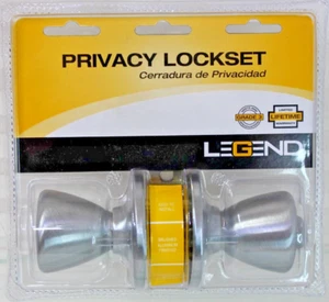 Juego de bloqueo de privacidad nuevo perillas de tulipán cepillado aluminio se adapta a puertas de 1 3/8""-1 3/4 - Imagen 1 de 4