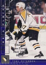 2001-02 BAP Memorabilia Chicago Sun Times Sapphire #122 Toby Petersen