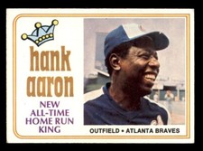 1974 Topps Baseball #1 Hank Aaron (All-Time Home Run King) VG