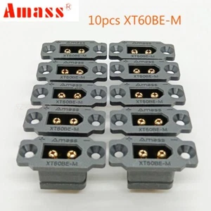 Enchufe conector AMASS original negro 10 piezas XT60BE-M macho XT60 para coche dron RC - Imagen 1 de 23