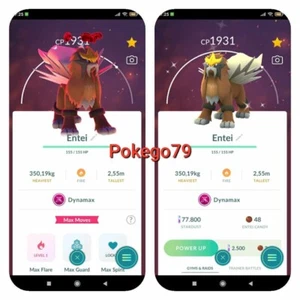 Pokémon Go - Shiny Dynamax Entei (Trade 20k stardust or Mini 80k stardust) - Picture 1 of 1