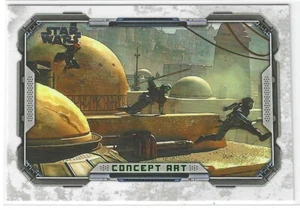 2022 TOPPS STAR WARS THE BOOK OF BOBA FETT CONCEPT ART ROOFTOP PERSEGUIIT CA-1 - Foto 1 di 1