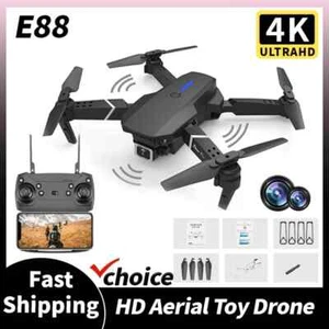 E88 Pro RC Drone 4K HD Dual Camera Foldable WiFi FPV Quadcopter - Picture 1 of 17