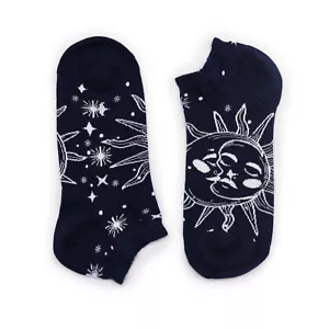 Bamboo Socks Low (3.5-6.5) - Sun and Moon - Unisex Socks - S/M Hop Hare NEW - Picture 1 of 2