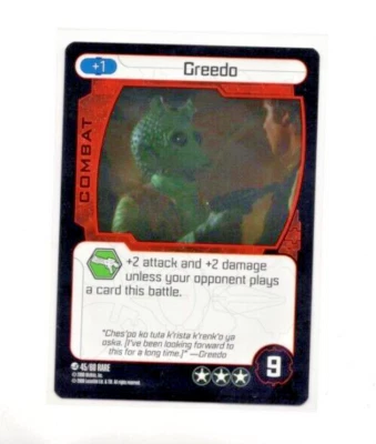 2008 WhizKids Star Wars Pocketmodel TCG Scum & Villainy  #45 - Greedo Rare - Image 1 of 2