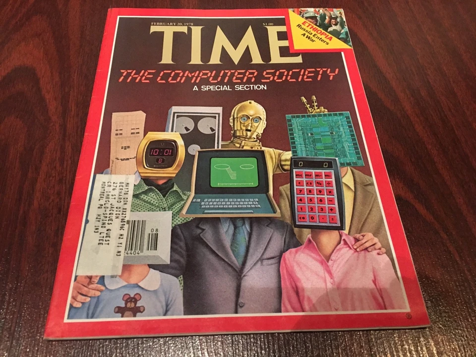 1978 FEBRUARY 20 TIME MAGAZINE - THE COMPUTER SOCIETY - Image 1 of 1