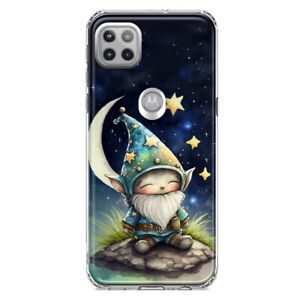 For Motorola One 5G Shockproof Case Stars Moon Night Space Gnome