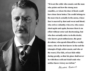 Theodore Teddy Roosevelt "it is not" Autograph Quote 11 x 14 Photo Picture #hv1 - Picture 1 of 1
