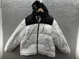 Aeropostale Jacket Mens 3XL Black Remixed Down Puffer Full Zip Hiking Skiing - Picture 1 of 13