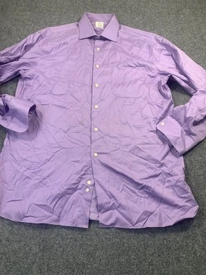 Ike Behar Shirt Mens 15.5-33 Striped Long Sleeve Button Up Purple - Image 1 of 4