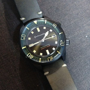 Spinnaker Bradner SP 5062 Men's Watch Black Case Green Dial Strap No Box - Picture 1 of 7