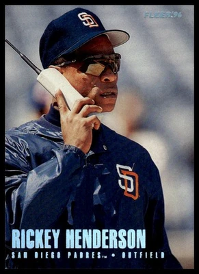 1996 Fleer Update #U197 Rickey Henderson Tiffany - Image 1 of 2