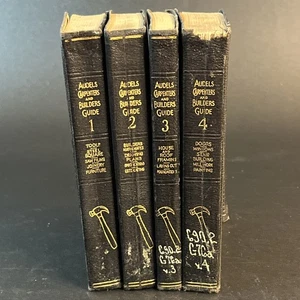 Vintage 1958 Volumes 1-4 Audels Carpenters & Builders Guide Complete Book Set - Bild 1 von 13