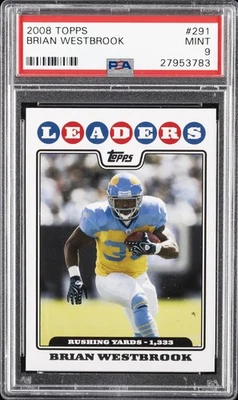 2008 TOPPS #291 BRIAN WESTBROOK PSA 9 - Image 1 of 2