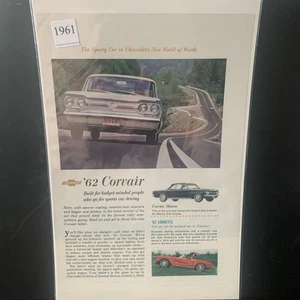 Chevrolet Chevy Corvair 1961 de colección coche deportivo World of Worth anuncio - Imagen 1 de 2