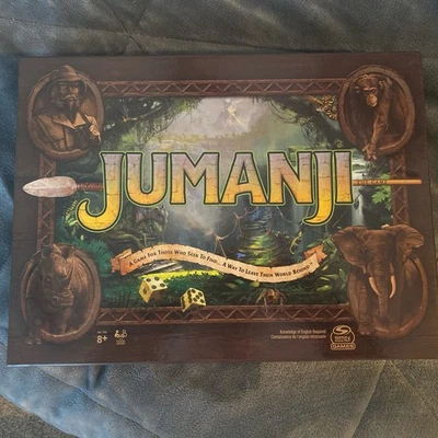 Jumanji Deluxe Board Game: Spin Master 2022 Retro Wooden Box Edition BRAND NEW - Image 1 of 2