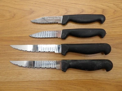 Lote de 4 cuchillos quirúrgicos afilados de acero inoxidable Foto 1 de 4