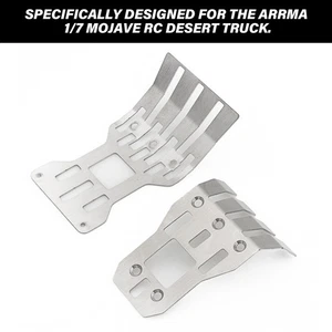 Steel Front Rear Skid Plate Chassis Armor for ARRMA 1/7 MOJAVE RC Desert Truck - Picture 1 of 7