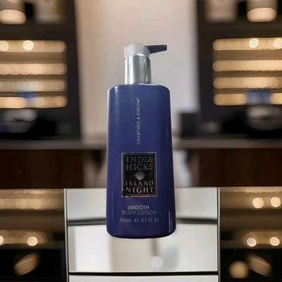 CRABTREE & EVELYN INDIA HICKS ISLAND NIGHT BODY LOTION NOS PUMP 8.1oz  READ - Image 1 of 3