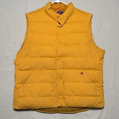 Best Made Co Para hombres 600 Relleno Plumón de Ganso Chaleco Chaqueta Completo Snap Amarillo XL Foto 1 de 4