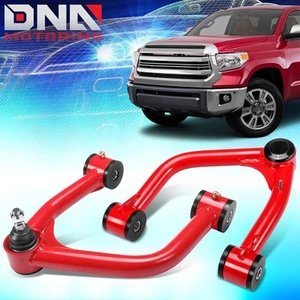 For 2007-2022 Toyota Sequoia Tundra W 2-4" Lift Red Front Upper Control Arms - Picture 1 of 5