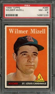BB - 1958 - Topps - #385 - Wilmer Mizell - PSA 8 - NM-MT - Bild 1 von 2