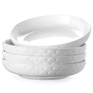 10'' Pasta Bowls Set of 4, 54 oz Large Salad Serving Bowls, Ceramic Plates Bo... - Picture 1 of 8