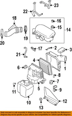 Used Air Cleaner Assembly fits: 2009 Subaru Impreza 2.5L w/o turbo Grade A - Image 1 of 2