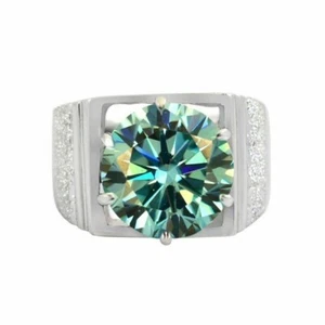 5 Ct Blue Treated Diamond Ring Great Shine VVS1 Certified ! Men's Jewelry - Picture 1 of 3