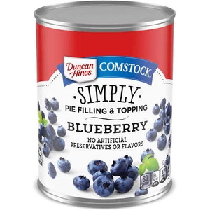 (3 pack) Duncan Hines Comstock Blueberry Pie Filling and Topping, 21 oz. - Picture 1 of 7