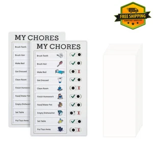 2PCS My Chores Chart Checklist Memo with 10 Blank Board DIY Home Travel Planning - Picture 1 of 8