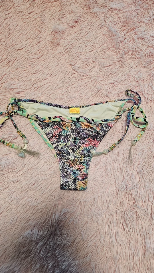 Agua bendita Women's Multicolor Polyester Snake Sexy Bikini Swim Bottom Size M - Image 1 of 4