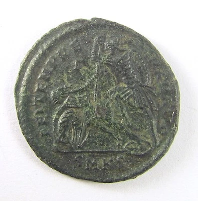 + 350-361 AD CONSTANTIVS II Bronze AE Follis Cyzicus Roman Coin - 25x24mm; 5.6g - Image 1 of 4