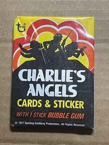 Vintage 1977 CHARLIE'S ANGELS Topps Series 1 Unopened Wax Pack - Picture 1 of 9
