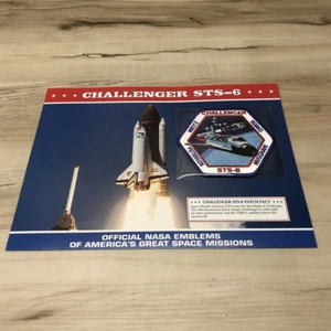 Parche emblema oficial vintage de la NASA CHALLENGER STS-11 con tarjeta de datos de misión - Imagen 1 de 3