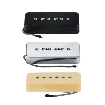 FLEOR Alnico 5 P90 Soapbar LP Guitar Pickup Neck / Bridge/ N+B Black/White/cream - image 1 of 4