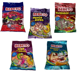 BEBETO Fruchtgummi Halal je 80g z.b Wassermelone- Pfirsich - Saure Süssigkeiten - Bild 1 von 6