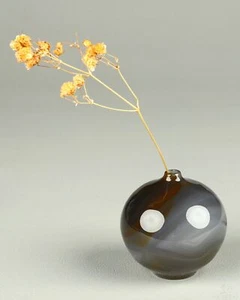 1.9" Premium Brazilian Agate Hand Carved Crystal Vase Sculpture, Crystal Healing - Picture 1 of 7