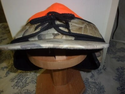 Bollman Brand Blaze Orange / Cammo Wool Hunting Hat - Image 1 of 4